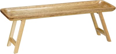 Mica decorations dienblad duko - mangohout - donkerbruin - 40 x 15 cm