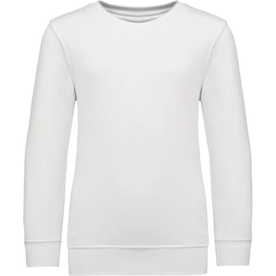 Kariban Kindersweater met ronde hals K4038 - White - 10/12 jaar