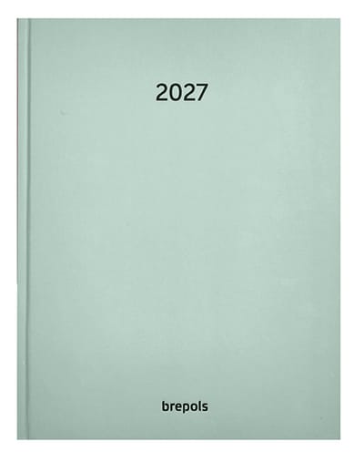 Brepols bureau agenda 2027 - TIMING [0.136] - SUNRISE - Bureau agenda - 1 week op 2 pagina's - Weekoverzicht - Groen - 17.1 x 22 cm