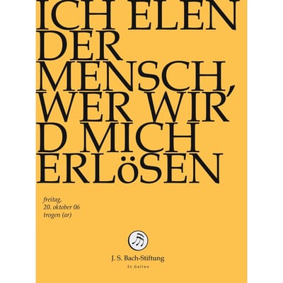 Chor & Orchester Der J.S. Bach-Stiftung, Rudolf Lutz - J.S. Bach: Ich Elender Mensch, Wer Wird (DVD)