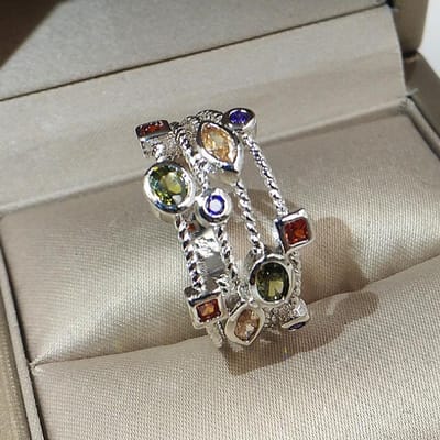 Hete verkoop Milieuvriendelijk Bronskleurig met Zirkonia Sieraden Mode Persoonlijkheid Vrouwenring No. 10 gray