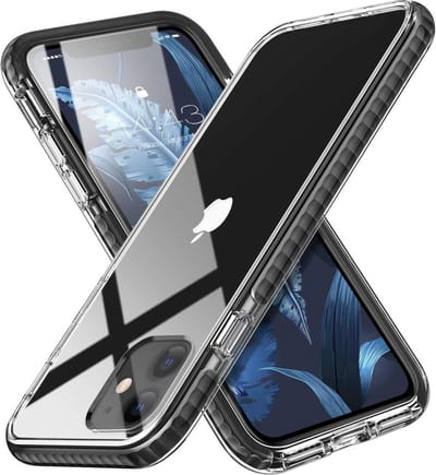 HB Hoesje Geschikt voor Apple iPhone 11 - Zwart - Anti Shock Gel Armor Back Cover Case
