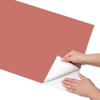 Coloray Meubel Wrap Folie - Roze Meubelfolie - 50x100 cm - Wrapfolie Keuken Donkere zalm - Decoratiefolie - Minimalist Meubelfolie - Meubel Wrap Folie - Woonkamer decoratie - Achtergronden en patronen