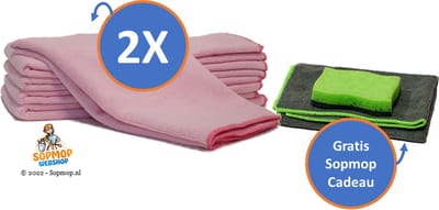 Microvezel Dweil Doek MF XXL Red 2 stuks - Zware Professionele Kwaliteit - 60 x 70cm