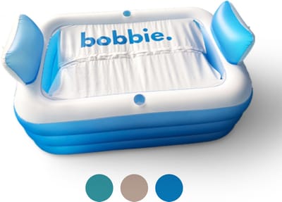 Bobbie Blue - Premium Pack - Opblaasbaar ligbad voor 2 personen - incl. afdekzeil - geschikt voor binnen en buiten - zitbad - ijsbad - zwembad - opvouwbaar bad