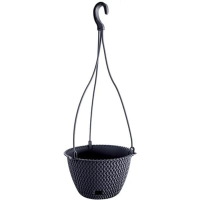 Prosperplats Bloempot Splofy hangend - antraciet - kunststof - 23 cm - plantenpot - 3L