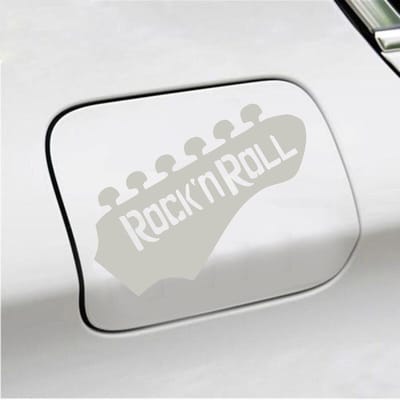 Bumpersticker - Rock N Roll - 10,7 X 14,8 - Zilver