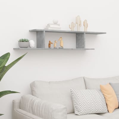 vidaXL - Tv-wandschap - 125x18x23 - cm - bewerkt - hout - betongrijs