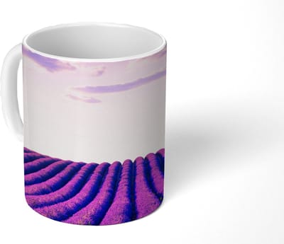 Mok - Koffiemok - Lavendel - Bomen - Paars - Bloemen - Mokken - 350 ML - Beker - Koffiemokken - Theemok