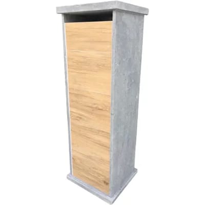 Vasp Pakketbrievenbus Lhotse Wood Xl - Natuursteen - Blauwe Steen - 34x102x32cm