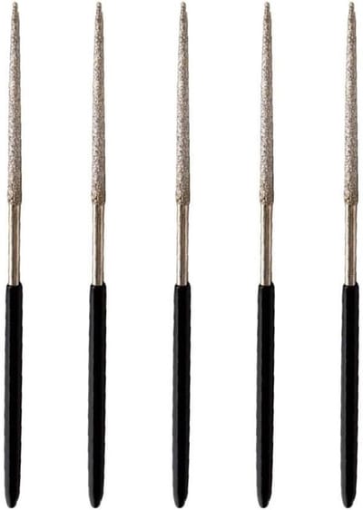 Diamantnaaldvijlen Set - Metaalvijlen Set - Detail Reparatie - Industriële Diamant Coating - 14 cm Lengte - Zwart