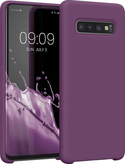 kwmobile telefoonhoesje geschikt voor Samsung Galaxy S10 - Hoesje met siliconen coating - Smartphone case in magenta-lila