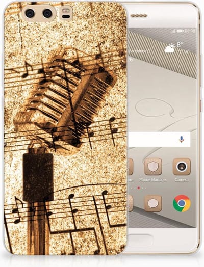 Huawei P10 Plus Siliconen Hoesje met foto Bladmuziek