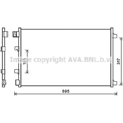 Condensator, airconditioning AVA COOLING DNA5281 AVA