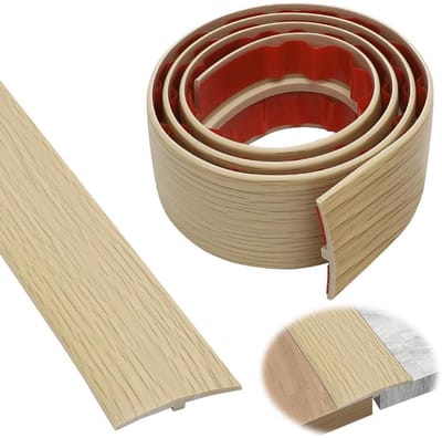 Vloer Overgangsprofiel - Drempel Lijst PVC - Niveauverschil Afdekken - Zelfklevend Snel - 2 Meter 5cm - Esdoornhout