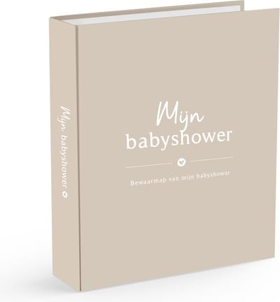 Fyllbooks - Babyshower Bewaarbundel - Invulkaarten - Bewaarmap - A4 Formaat - Beige