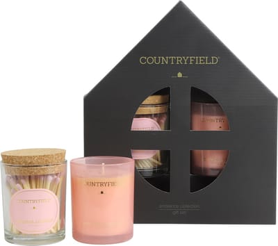 Countryfield Giftset (geurkaars & lucifers) Romance