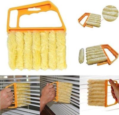 Okado Jaloezie Reiniger met 7 Lamellen – Lamellen Borstel voor Jaloezieën en Airco – Stofverwijderaar voor Raambekleding – Herbruikbare Stoffer