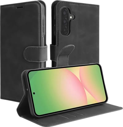 Just in Case hoesje geschikt voor Samsung Galaxy A57 Hoesje met Pasjeshouder - Premium Bookcase - Zwart