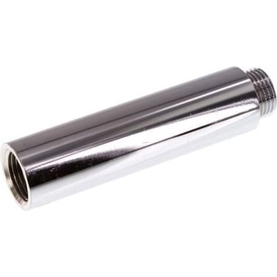 G 1/2'' F/M Verchroomd Messing Verlengstuk DIN 3523 - 100 mm - FL2S-FM-BC-012G-100L