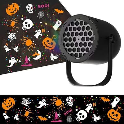Halloween Projector -halloween verlichting-kerst projector- tuin Pompoen Projector Licht - Projectie Slaapkamer Home Theater Tuin Halloween Licht - Zwart - 9,3x10,5x7,6cm
