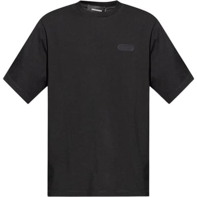 DSquared2 Unisex volwassen Monotone Logo Loose Fit Casual T-shirt (Zwart)