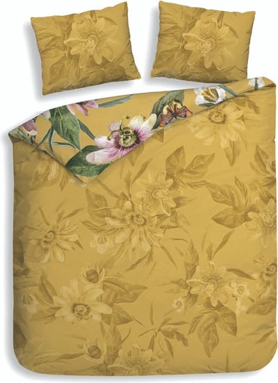 Heckettlane Sara Dekbedovertrek - Tweepersoons - 200x200/220 cm - Yellow