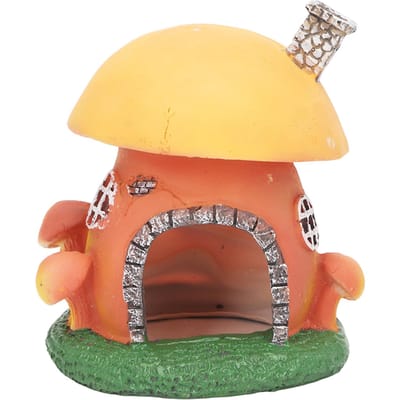 Aquarium Paddenstoelkasteel Ornament Simulatie Hars Handgemaakt Aquarium Landschapsdecoratie voor beige