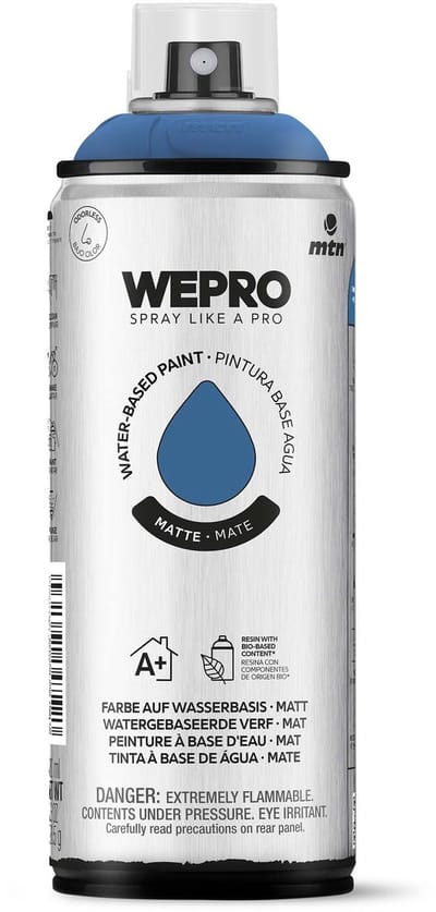 Spuitbus Blauw Cadaques Mat MTN WEPRO WATER-BASED PAINT 400ML