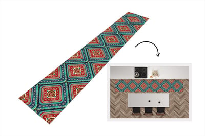 Keukenloper - Loper keuken - Azteken - Patronen - Schedel - 300x50 cm - Keukenloper vinyl
