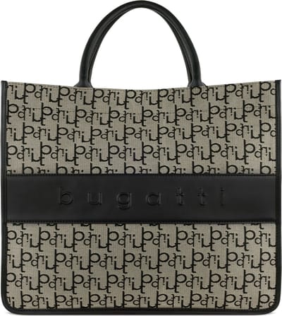 bugatti Schoudertas Shopper met laptopvak Elea Tote Bag Black Beige