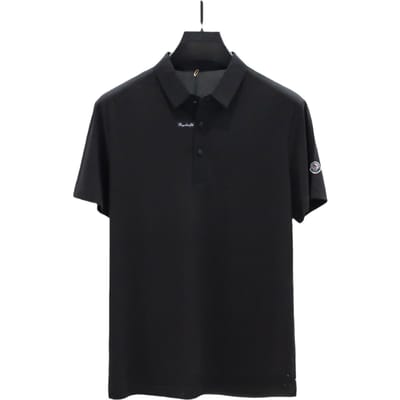 Polo décontracté à manches courtes pour homme, vêtement de printemps et d'été, à la mode 4XL black