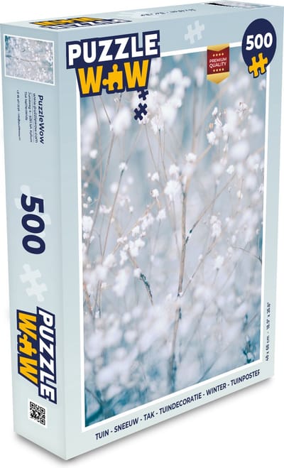 Puzzel Takken - Sneeuw - Winter - Natuur - Botanisch - Legpuzzel - Puzzel 500 stukjes
