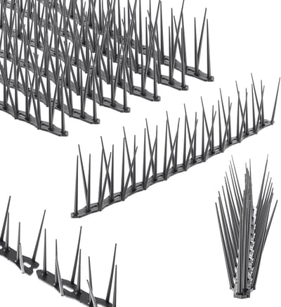 KADAX Vogelafweer van kunststof, duivenafweer, spikes, vogelbescherming voor balkon, raam, dak, tuin, vogelverschrikker ter afweer van vogels, duivenbescherming (antraciet, 6 stuks)