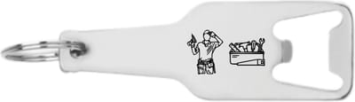 Akyol - timmerman flesopener - Beroepen - mijn favoriete collega - beste timmerman - bouwvakker cadeau - hamer - zaag - huis - verfkwast - 105 x 25mm