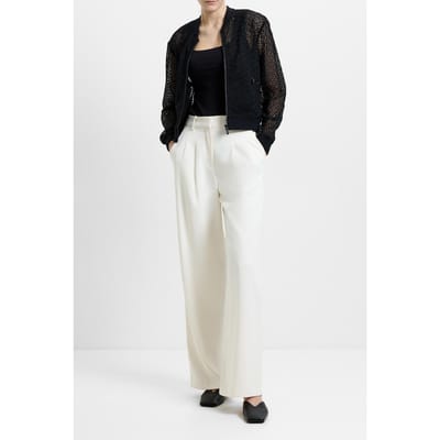French Connection Krista Lace Mix Knit Bomber Black Taglia: 6 | Bomber Outlet | Donna | Nero