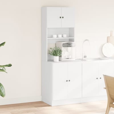 vidaXL - Keukenkast - 60x50x180 - cm - bewerkt - hout - wit