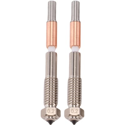 2 Pièces Buse à Changement Rapide de Remplacement pour Extrudeur d'Imprimante 3D QIDI PLUS 4 Buse Intégrée 0.2mm 0.2mm