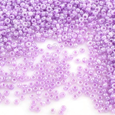 Rocailles Glazen kralen Indianenkralen Zaadkralen Pony kralen 2mm Ceylon, 10 kleuren, 11/0 Ceylon gelustreerd, Seed Beads, 6500 stuks (Violet)
