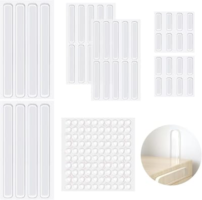 Zelfklevende deurstoppers - 144 stevige rubberen buffers voor glas en deuren - Transparant en elastisch