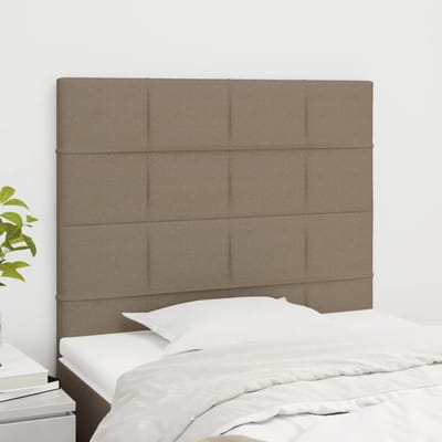 vidaXL - Hoofdbord - taupe - 90x5x118/128 - cm - Stof