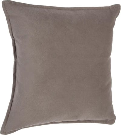 Atmosphera Bank/sierkussens huiskamer Sophia - 45 x 45 cm - taupe - polyester - met rits
