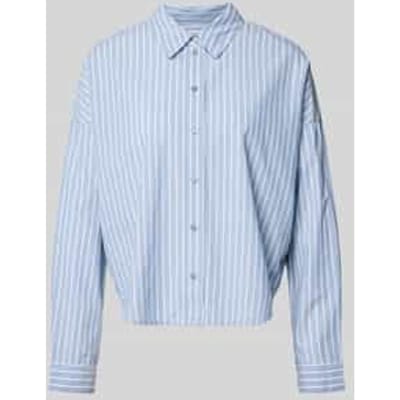 relaxed fit overhemdblouse van puur katoen