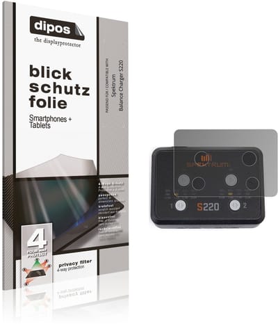 dipos – Matte Privacy Screenprotector geschikt voor Spektrum Balance Charger S220 | Anti-Spy Beschermfolie