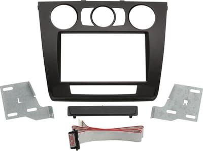 2-DIN Paneel geschikt voor BMW 1-Serie (E81 - E82 - E87 Facelift - E88) 2007-2013 Kleur: Zwart