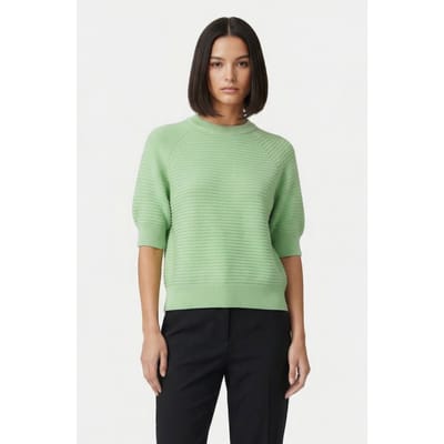 French Connection Lily Ss High Neck Top Apple Green Size: L | Sweaters Outlet | Dames | Groen