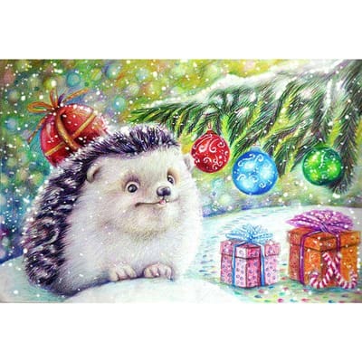 Diamant schilderij borduurwerk cartoon kerst kruissteek volledige boor strass mozaïek decoratie 20X30CM beige