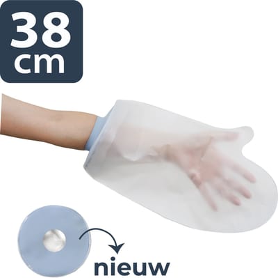 Waterdichte Douchehoes Hand – Gipshoes Hand – 38 cm – Pols & Hand – Medisch silicone & Latexvrij | Het Herstel Loket®