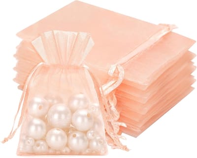 Set van 50 organza geschenktassen - Herbruikbare tassen voor sieraden, bruiloften en feesten, 7 x 9 cm, elegant en veelzijdig