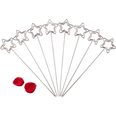 50 x Silver DIY Craft Metal Round Wires Photo Card Picture Memo Paper Note Display Clip Holders Star Style gray